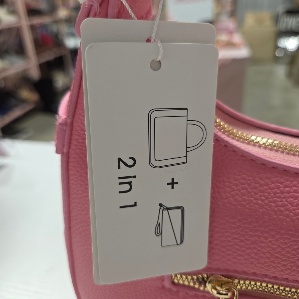 Pink Quilted Hobo Bag and Wallet 2-in-1 Set New - Picture 5 of 7